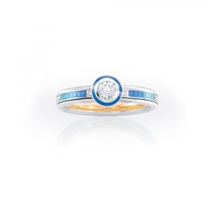 Wellendorff Ring Danke für in Aqua
