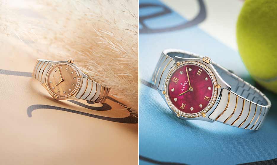 Ebel präsentiert die Sport Classic Lady in beige und rot Ebel präsentiert die Sport Classic Lady in beige und rot