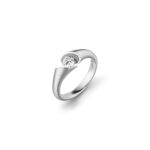 Weißgold Ring CALLA mit Brillant