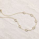 Gelbgold Kette mit ovalen Elementen