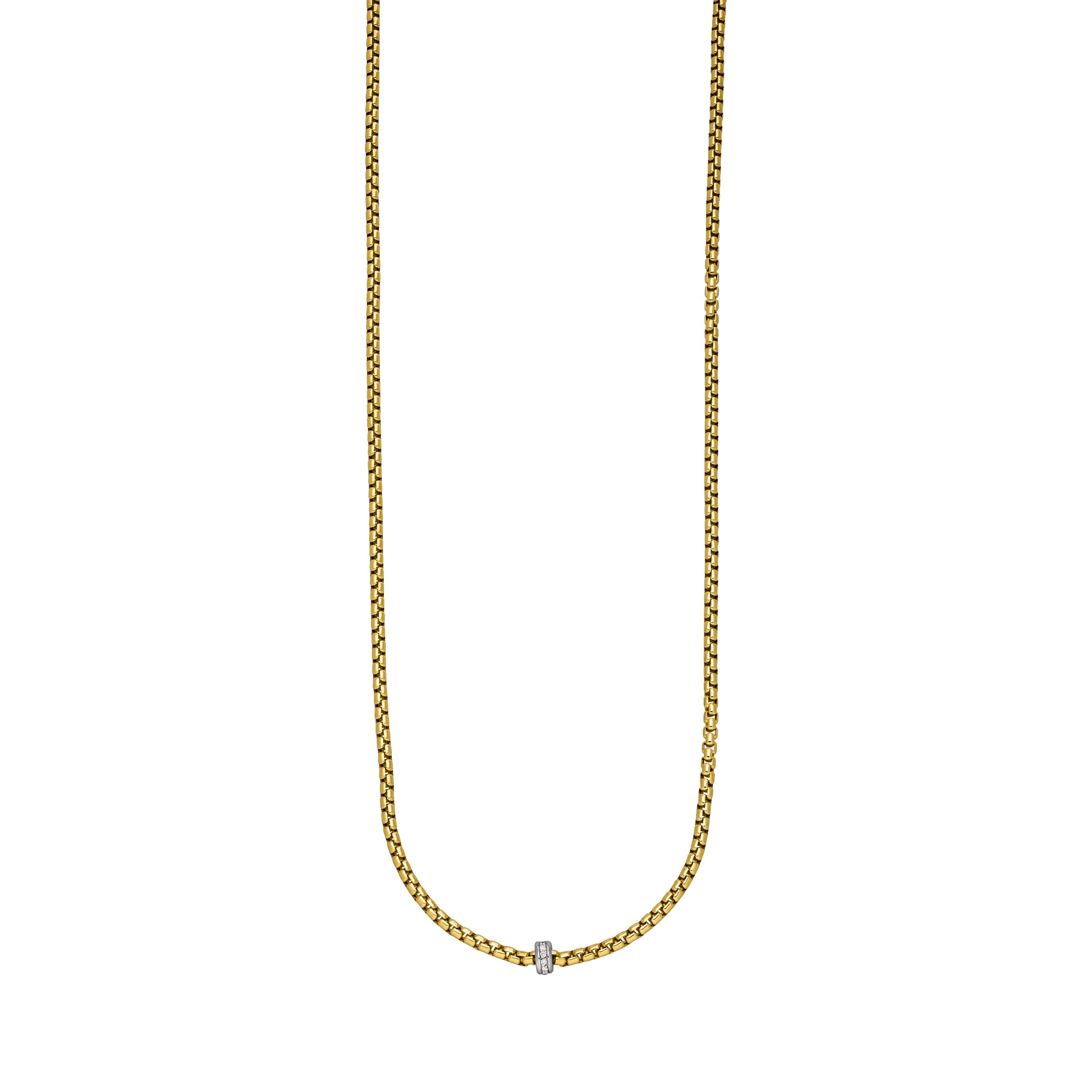 Gelbgold Collier mit Diamanten