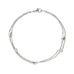 Platin Armband mehrreihig mit Brillanten