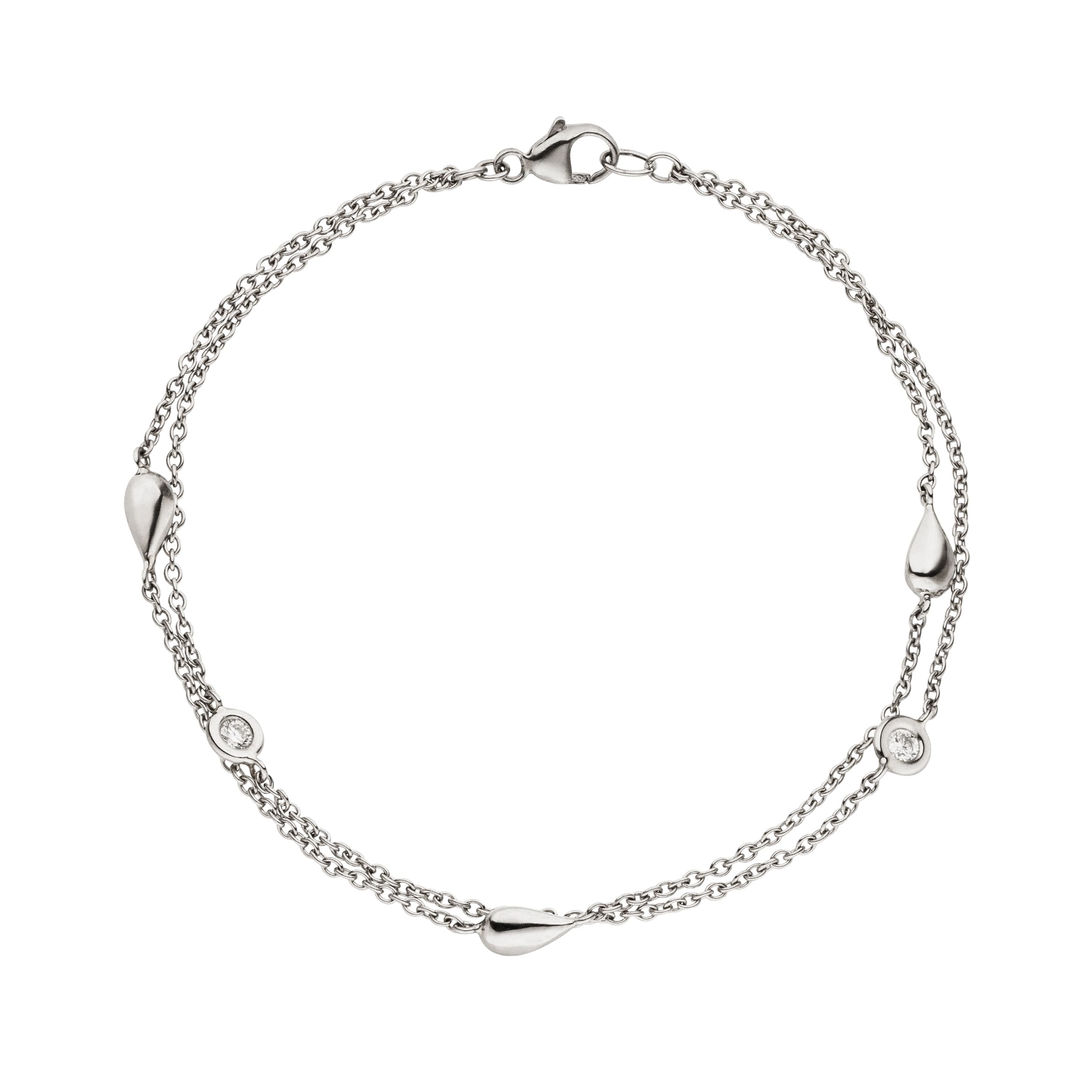 Platin Armband mehrreihig mit Brillanten