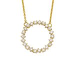Gelbgold Collier mit Diamanten