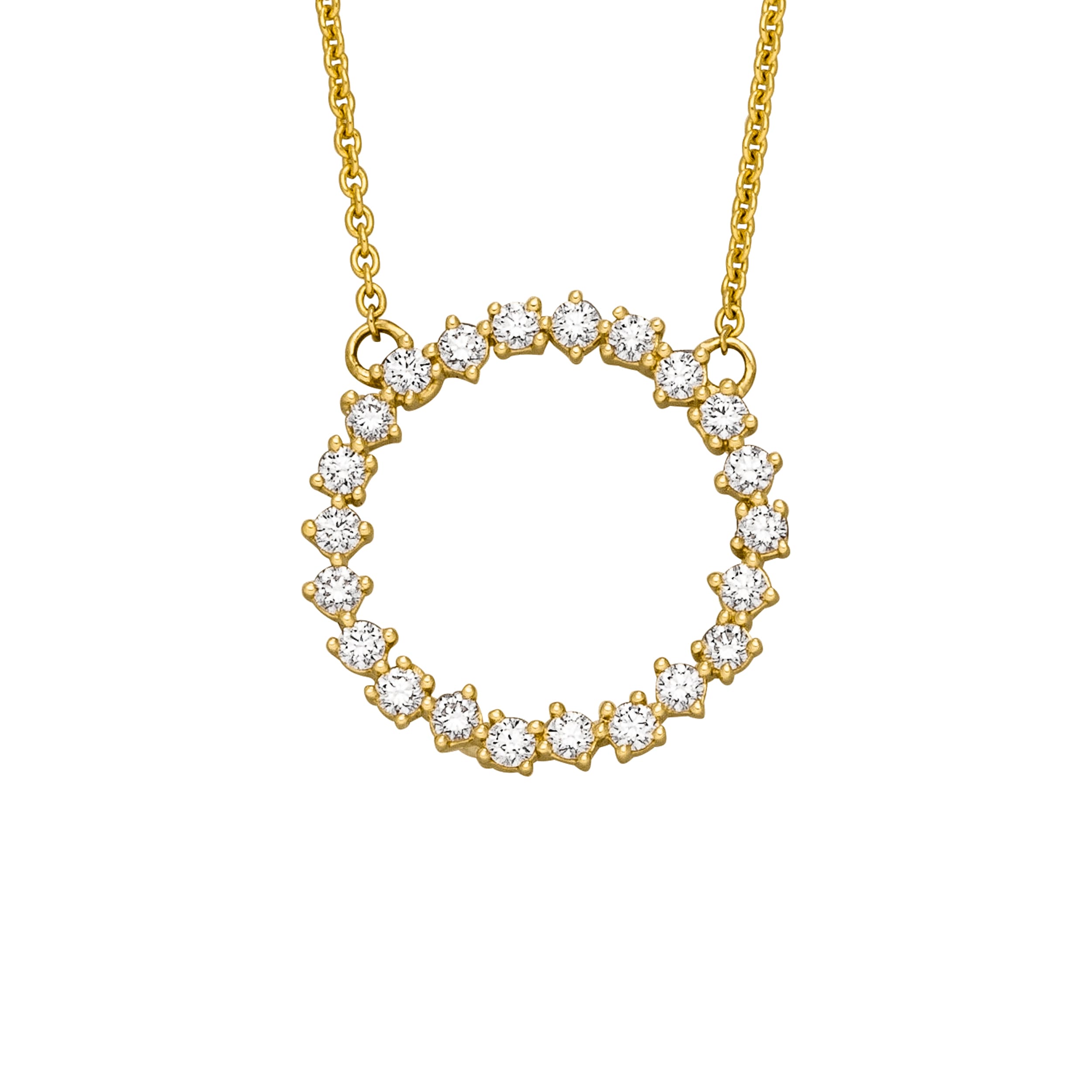 Gelbgold Collier mit Diamanten