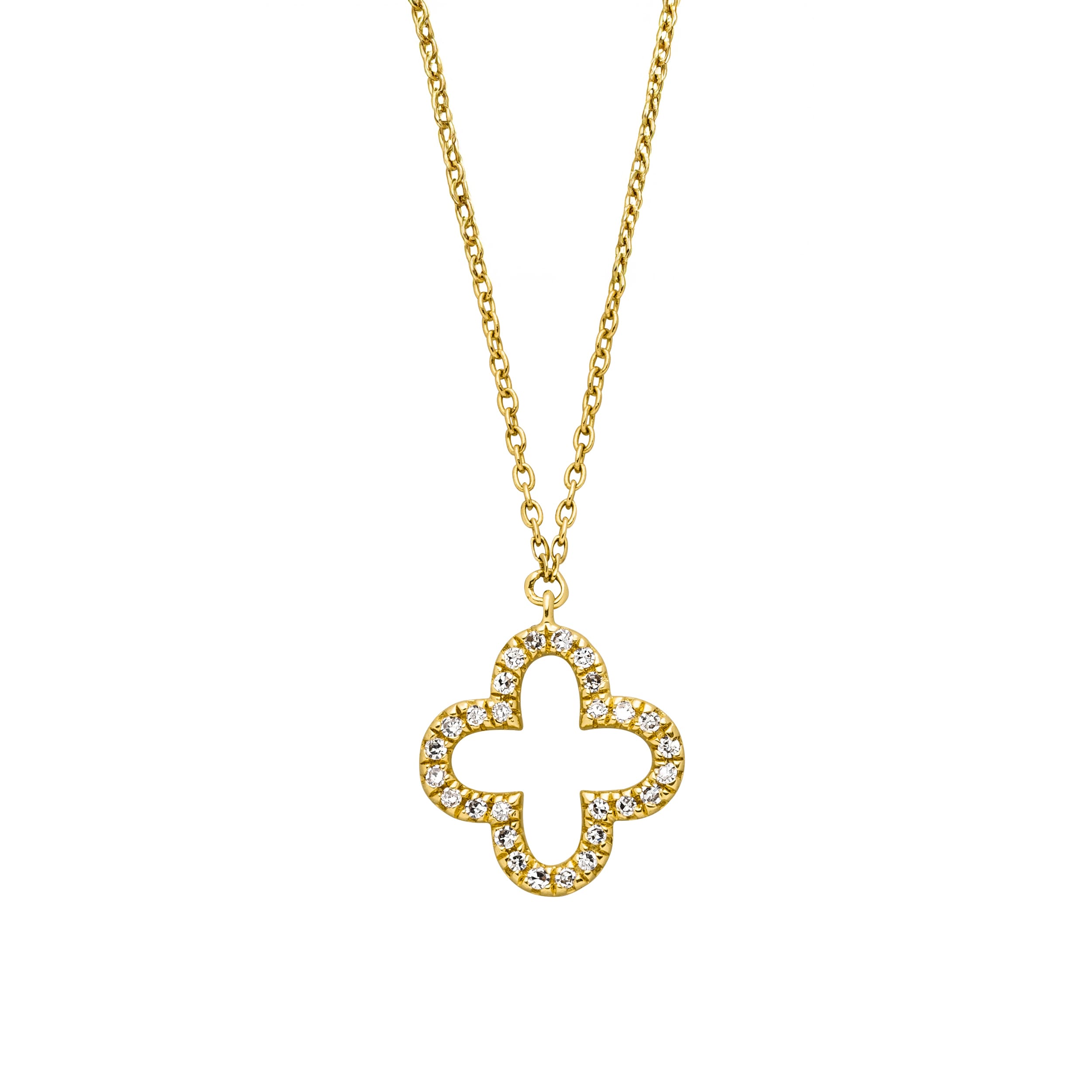 Gelbgold Kette mit Diamanten