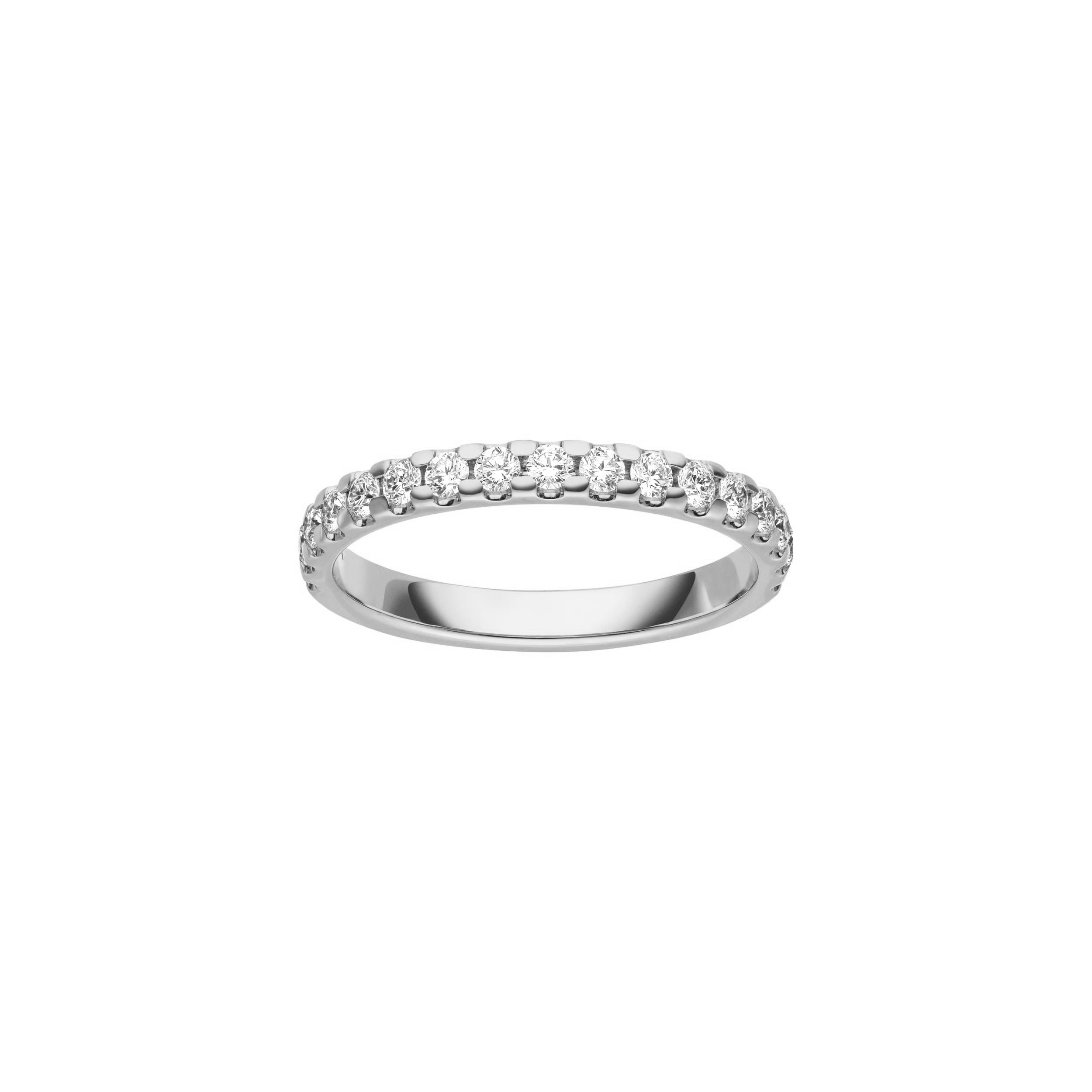 Weißgold Memoirering mit Diamanten