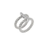 Prima Mesh-Ring mit Diamant-Pavé - Größe M
