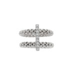 Prima Mesh-Ring mit Diamant-Pavé - Größe M