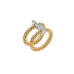 Prima Mesh-Ring mit Diamant-Pavé - Größe L
