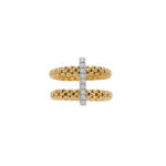 Prima Mesh-Ring mit Diamant-Pavé - Größe L