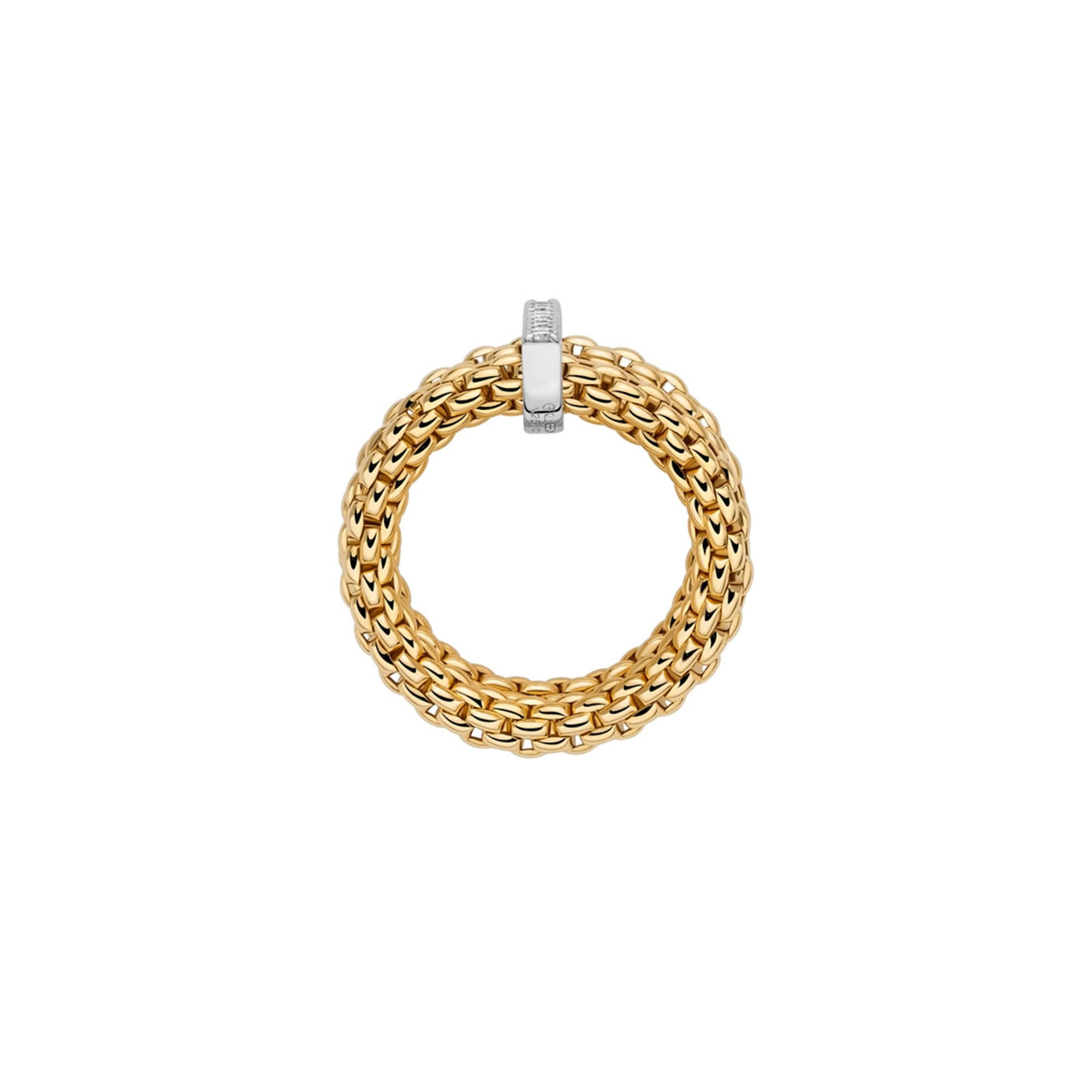 Prima Mesh-Ring mit Diamant-Pavé - Größe L