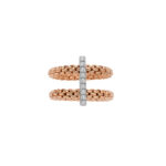 Prima Mesh-Ring mit Diamant-Pavé - Größe M